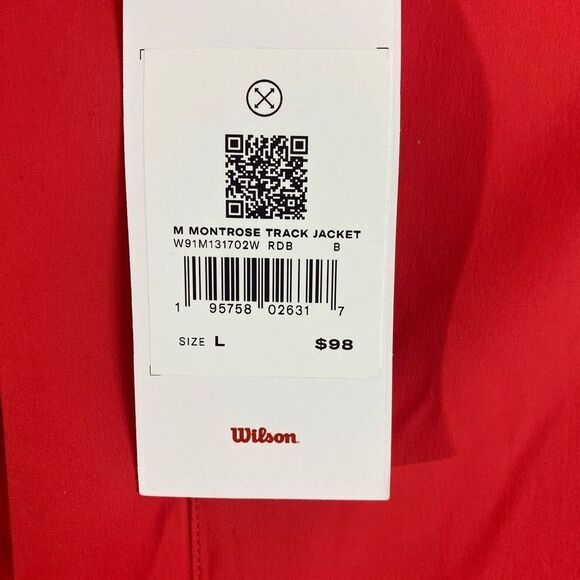 Wilson Montrose Track Jacket Red, White and Blue Men’s Size Large - Picture 3 of 3